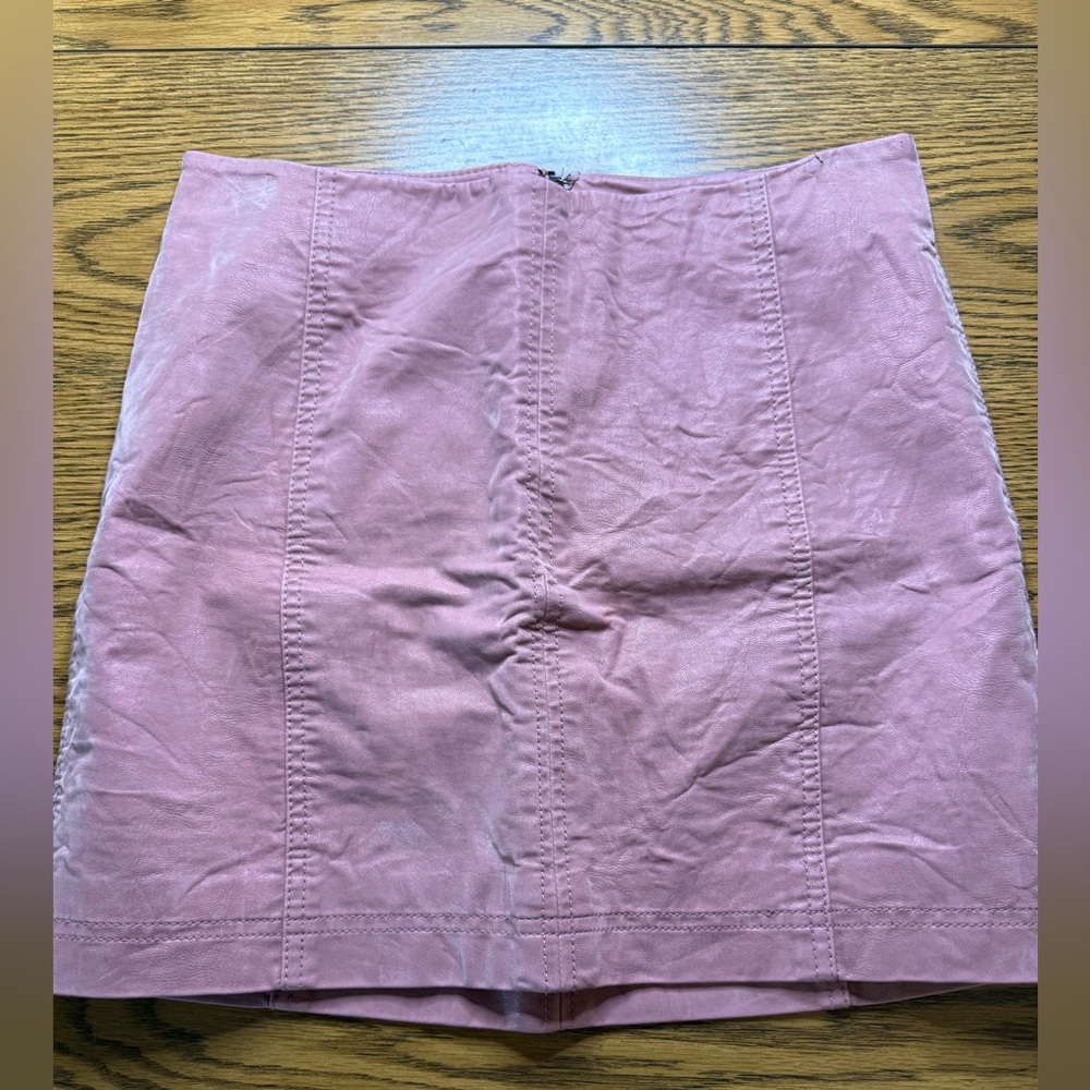 Free People Mauve Mini Skirt, Faux Suede, Size 4